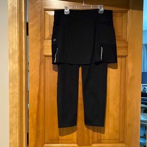 Athleta Black skirted leggings
